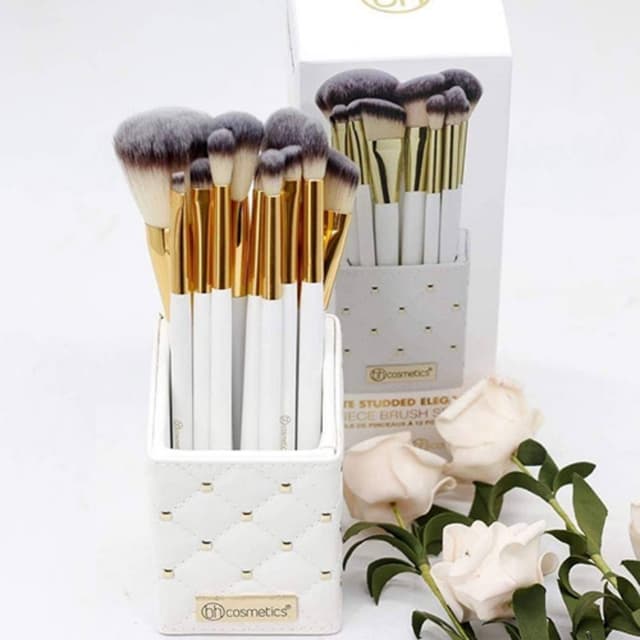 bh Cosmetics White studded Elegance 12 piece  brush set
