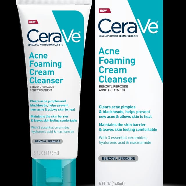 CeraVe acne foaming cream cleanser